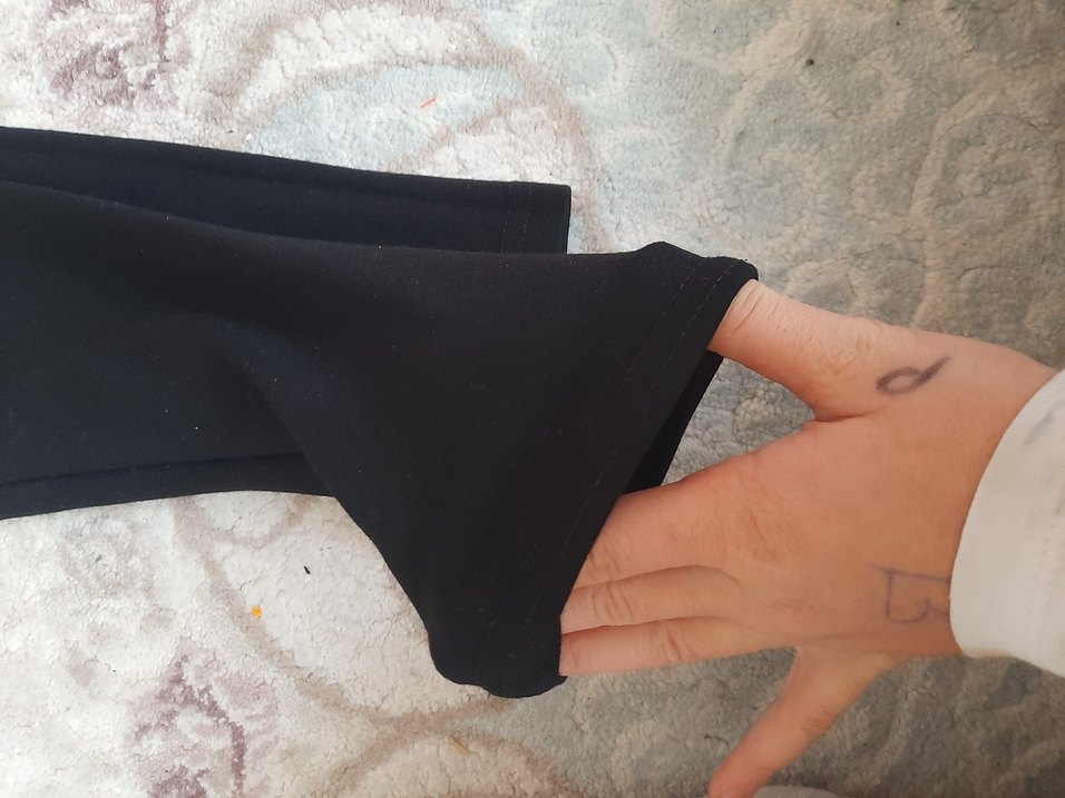 düz siyah tayt - Görsel 3