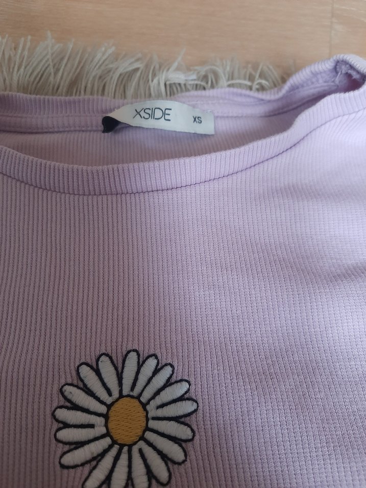 Kız Çocuk Lila Kısa Kollu Elbise - Görsel 3