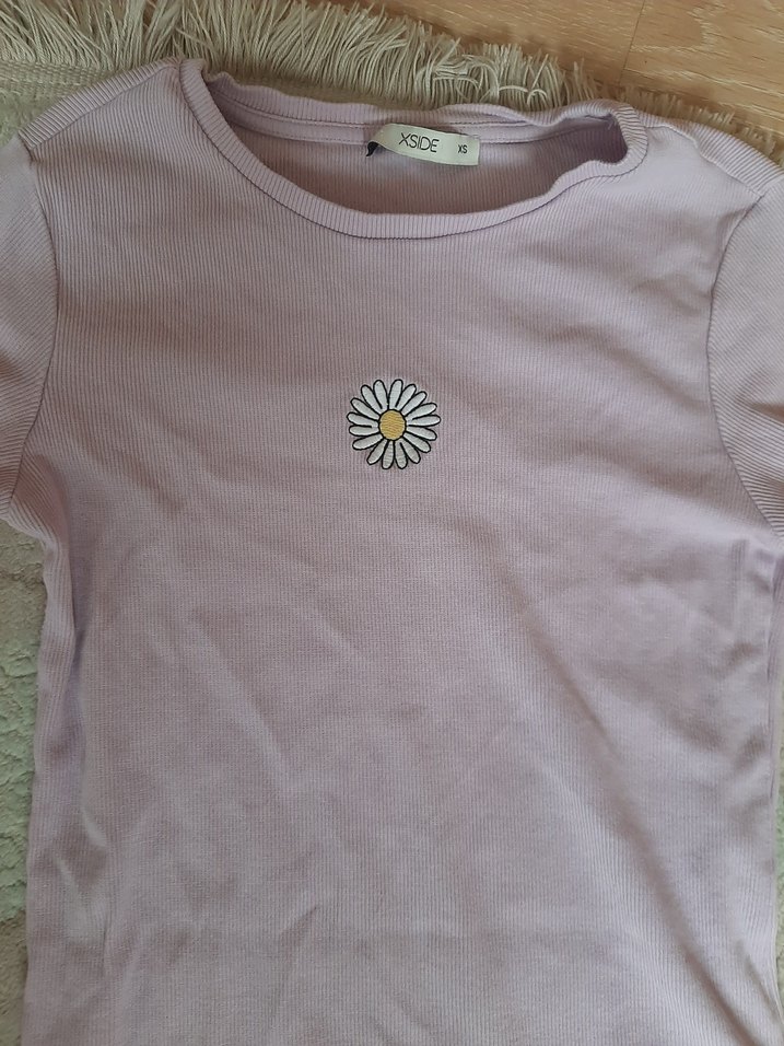 Kız Çocuk Lila Kısa Kollu Elbise - Görsel 2