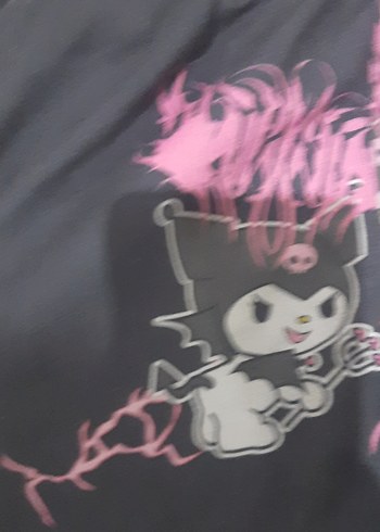 Kız Çocuk Pembe Bağlama Desenli Goth esortman - Görsel 4