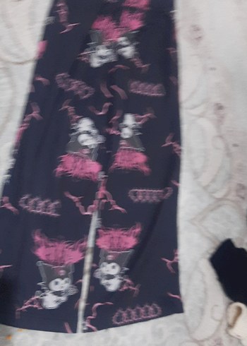 Kız Çocuk Pembe Bağlama Desenli Goth esortman - Görsel 3