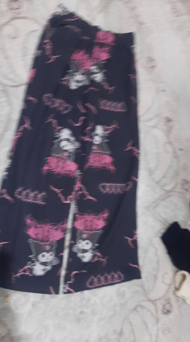 Kız Çocuk Pembe Bağlama Desenli Goth esortman - Görsel 3