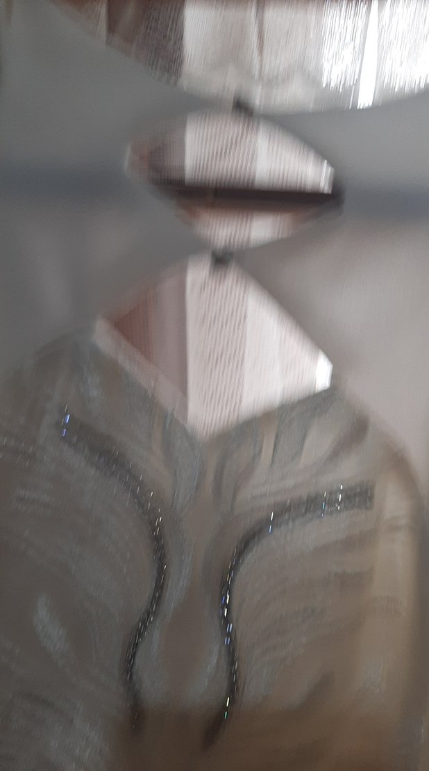 Beyaz Parlak Straplez A-line Gelinlik - Görsel 5