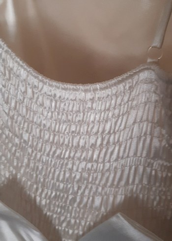 Kız Çocuk Beyaz Pilili V Yakalı Abiye Elbise - Görsel 15