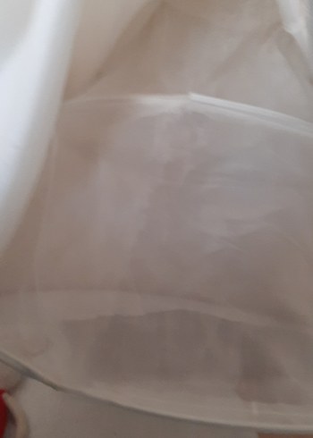 Kız Çocuk Beyaz Pilili V Yakalı Abiye Elbise - Görsel 9