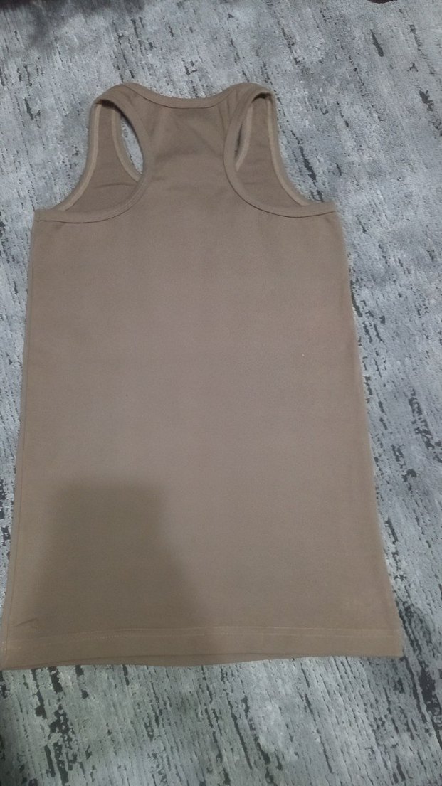 Bej Kadın Kolsuz Basic Atlet - Görsel 2