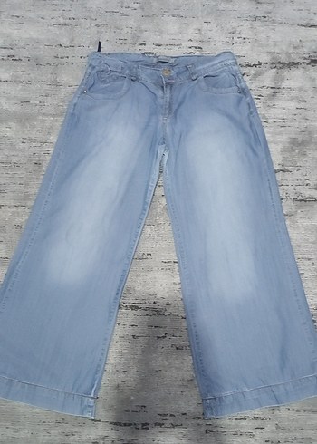 Kadın Gri-mavi kumaş, düşük bel pantolon - Görsel 2