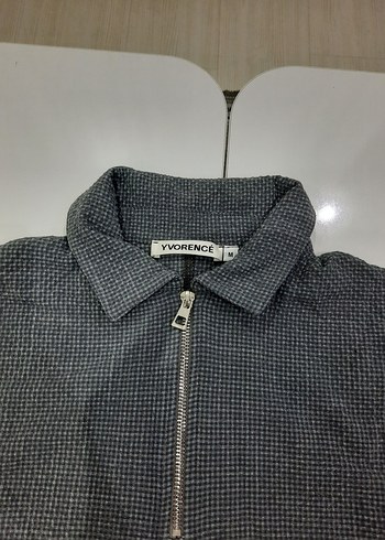 Gri Erkek Polo Tişört Fermuarlı Yaka - Görsel 2