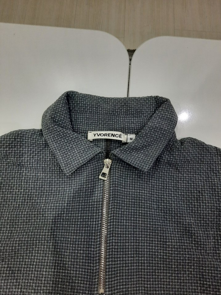 Gri Erkek Polo Tişört Fermuarlı Yaka - Görsel 2