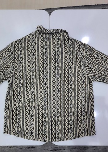 Desenli Bohem Gömlek, Kısa Kollu, Bol Kesim - Görsel 5