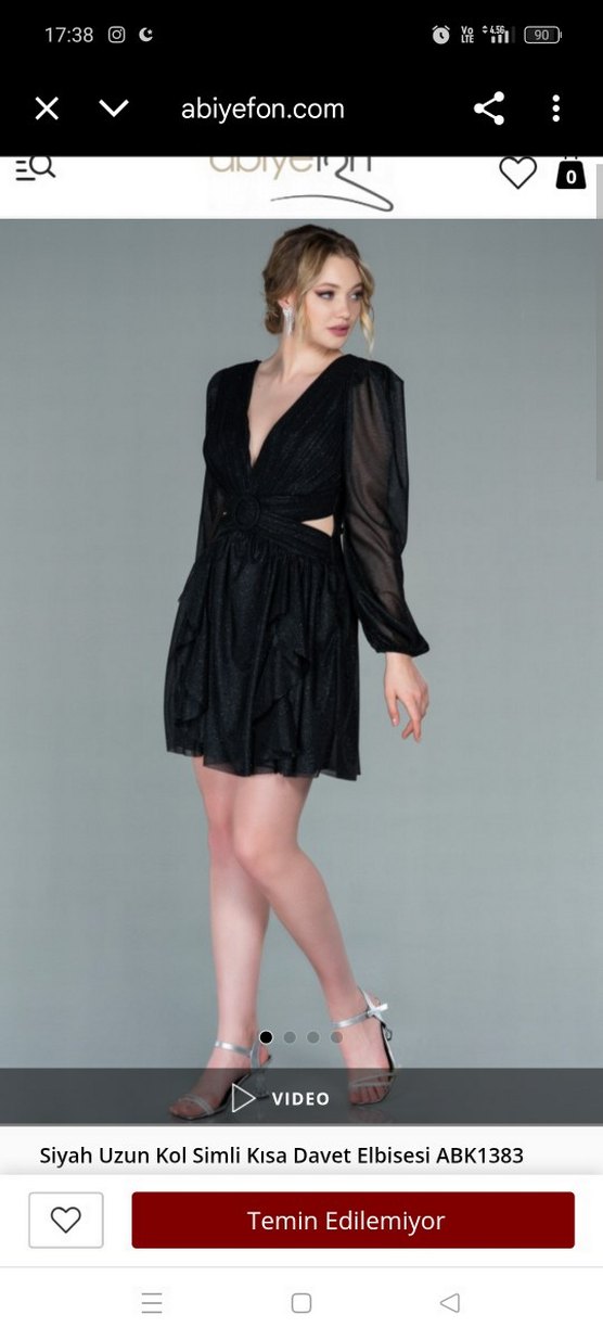 Kemer Detaylı Siyah Uzun Kollu Elbise - Görsel 5