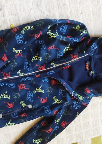 Kapüşonlu Fermuarlı Erkek Çocuk Bağlamalı Mont - Görsel 2