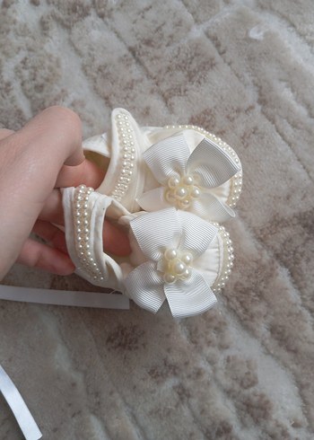 İnci Detaylı Beyaz Kız Çocuk Özel Ayakkabı - Görsel 4