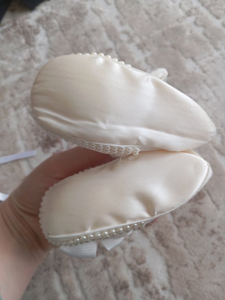 İnci Detaylı Beyaz Kız Çocuk Özel Ayakkabı - Görsel 3