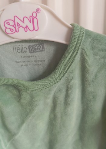 Düğmeli Yeşil Bebek Tulum, Uzun Kollu, Yumuşak Kumaş 3 fiyattır - Görsel 4