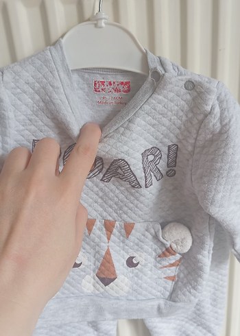 Gri Nakışlı Erkek Bebek Triko Takım3 fiyattır - Görsel 4