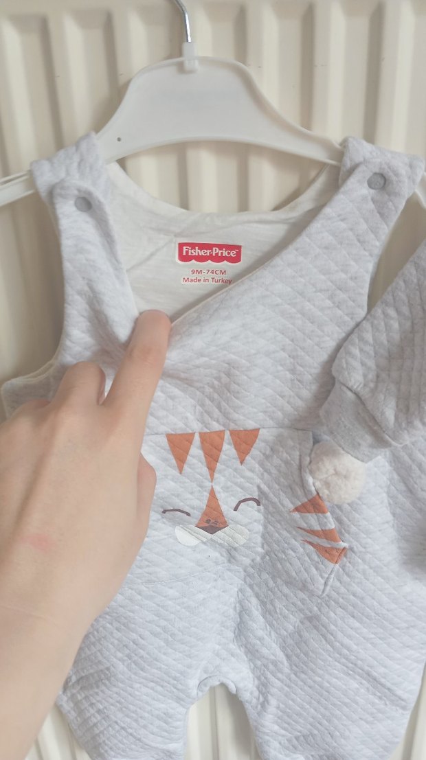 Gri Nakışlı Erkek Bebek Triko Takım3 fiyattır - Görsel 3