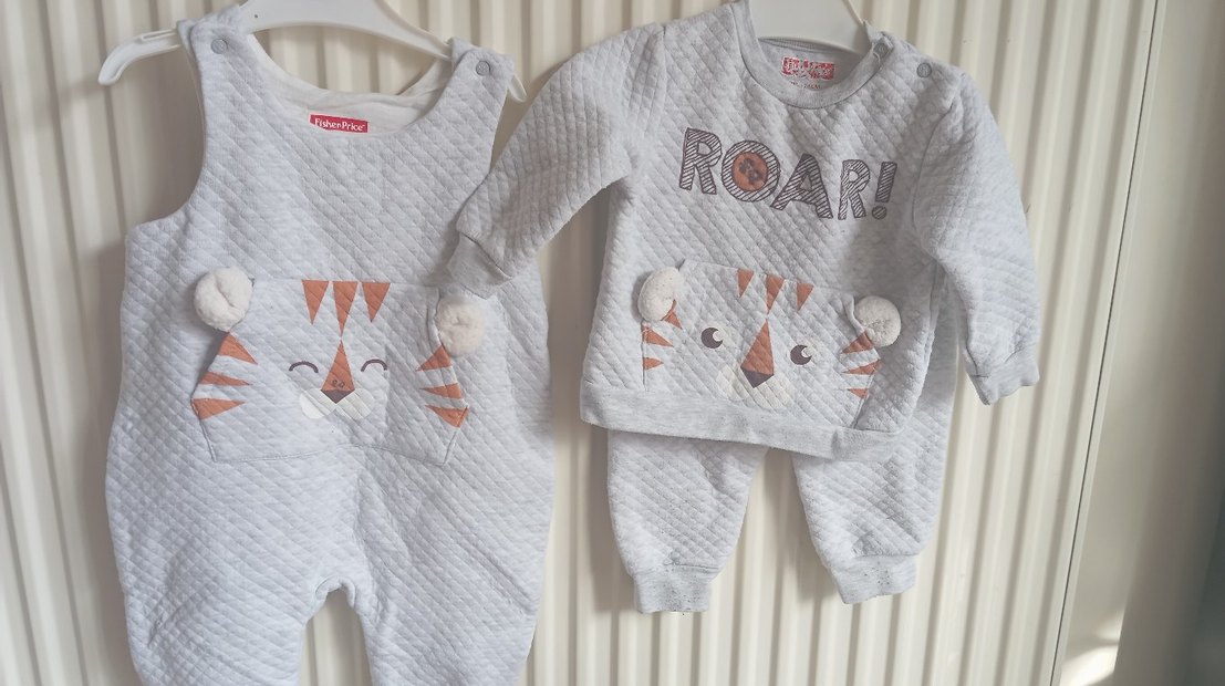 Gri Nakışlı Erkek Bebek Triko Takım3 fiyattır - Görsel 2