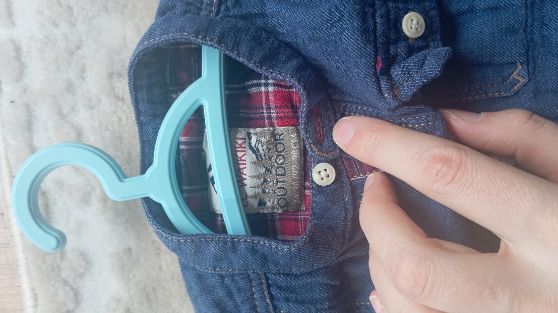 Erkek Çocuk Koyu Mavi Denim Gömlek - Görsel 4