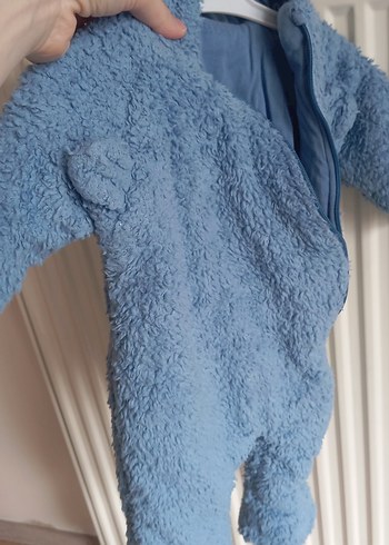 Mavi Erkek Bebek Örgü Tulum - Görsel 3