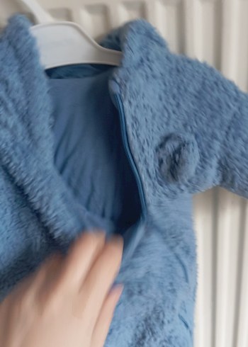 Mavi Erkek Bebek Örgü Tulum - Görsel 5