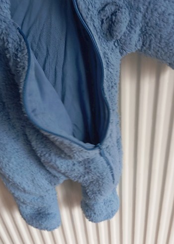 Mavi Erkek Bebek Örgü Tulum - Görsel 4