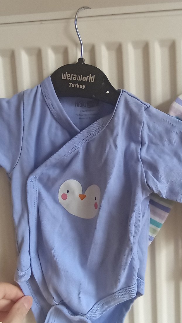 Çizgili Uzun Kollu Bebek Çıtçıtlı Body toplu satılır - Görsel 5