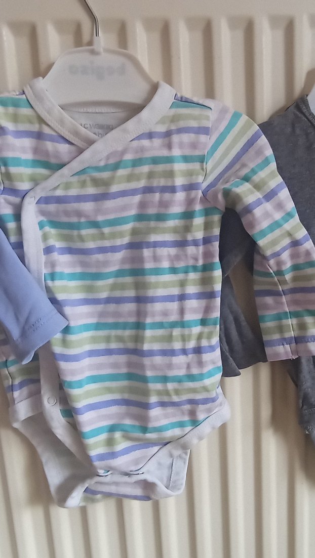 Çizgili Uzun Kollu Bebek Çıtçıtlı Body toplu satılır - Görsel 4