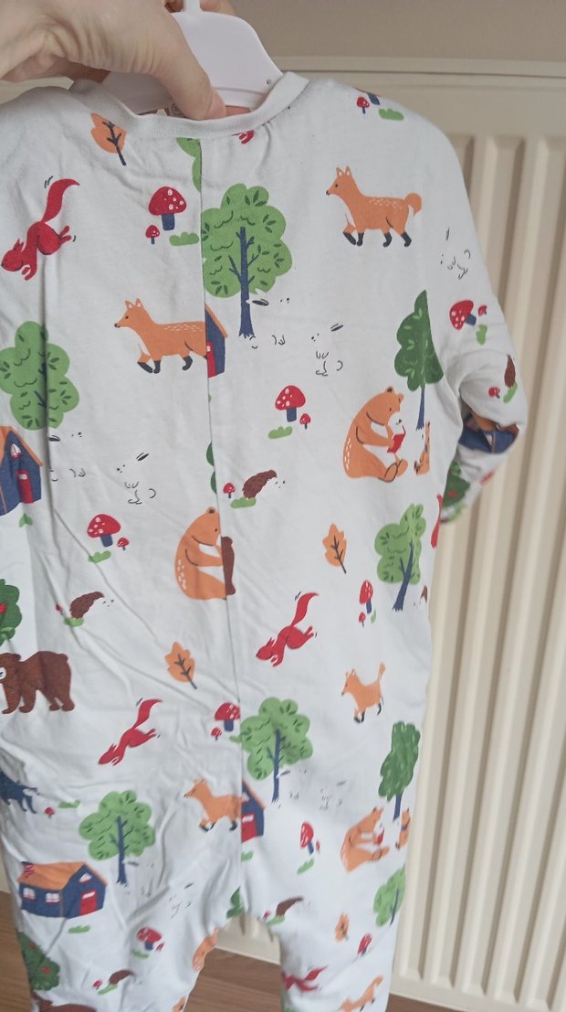 Fermuarlı Baskılı Erkek Bebek Tulum - Görsel 4