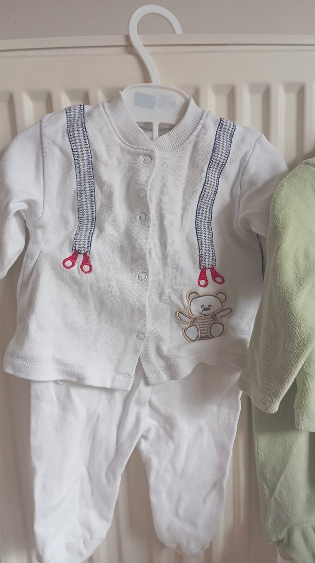 Bebek Erkek Düğmeli Uzun Kollu Takım ikili fiyattır - Görsel 3