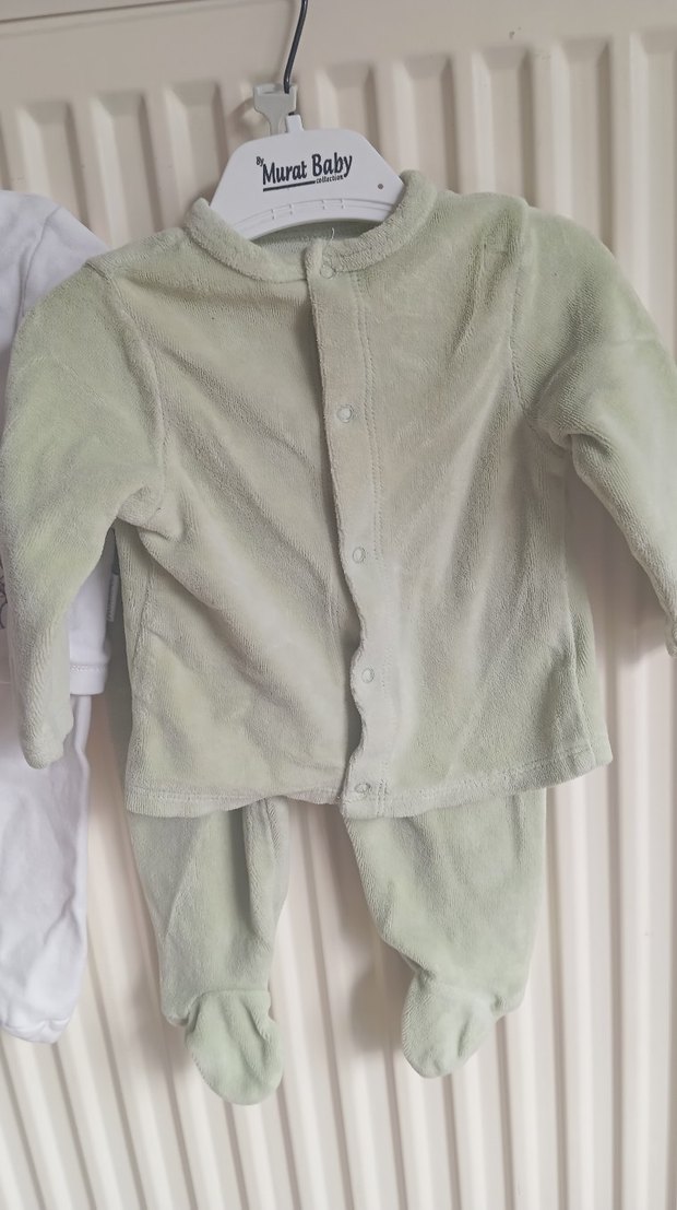 Bebek Erkek Düğmeli Uzun Kollu Takım ikili fiyattır - Görsel 4