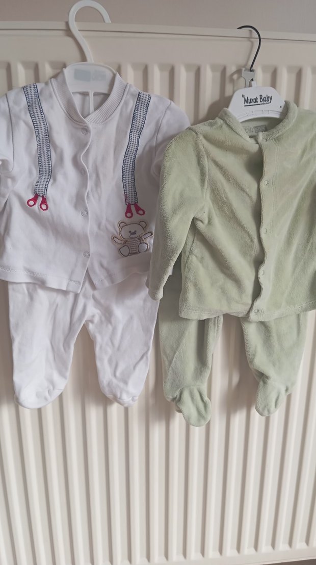 Bebek Erkek Düğmeli Uzun Kollu Takım ikili fiyattır - Görsel 2