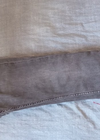 33 Beden Gri Düğmeli Erkek Denim Pantolon