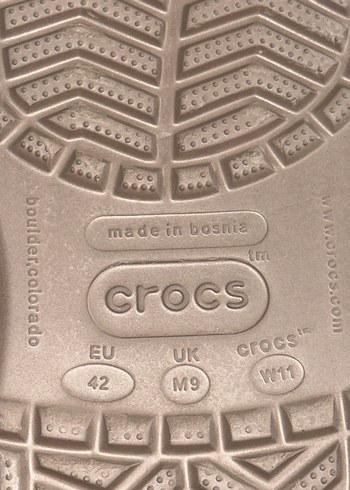 tek ebat Beden Vizyon erkek Crocs yanı yazılı terlik