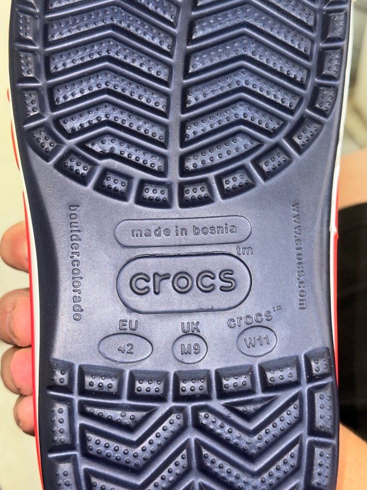 Erkek Lacivert yanı yazılı Crocs Sandalet terlik - Görsel 3