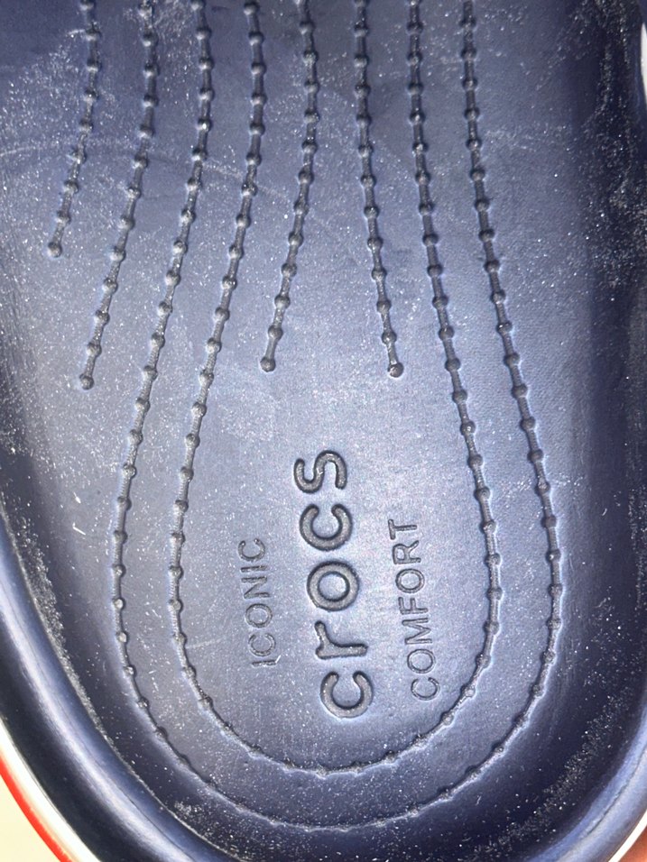 Erkek Lacivert yanı yazılı Crocs Sandalet terlik - Görsel 4
