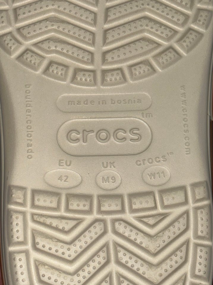 Bej Crocs Erkek yanı yazılı  Terlik - Görsel 3