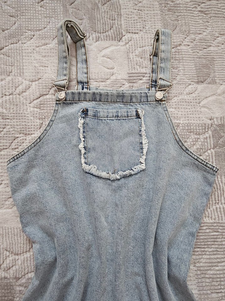 Kot Askılı Tulum Etek - Görsel 2