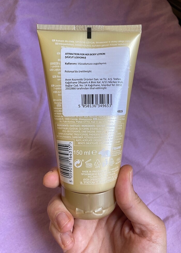 Avon Attraction parfümlü vücut kremi - Görsel 3