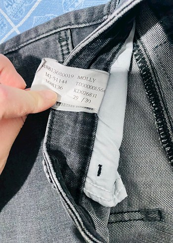 Gri Midi Boy Kadın Denim Pantolon - Görsel 2