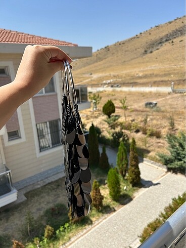  Beden siyah Renk Pullu çanta