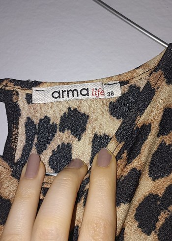 Leopar Desenli Uzun Kollu Triko Elbise - Görsel 2