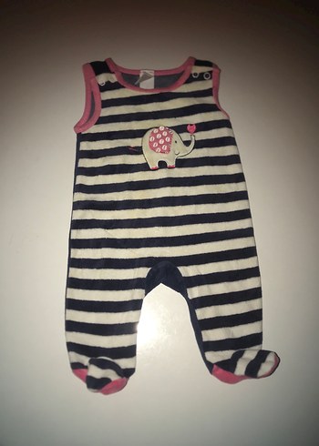 Renkli Çizgili Bebek Kız Tulum - Görsel 2