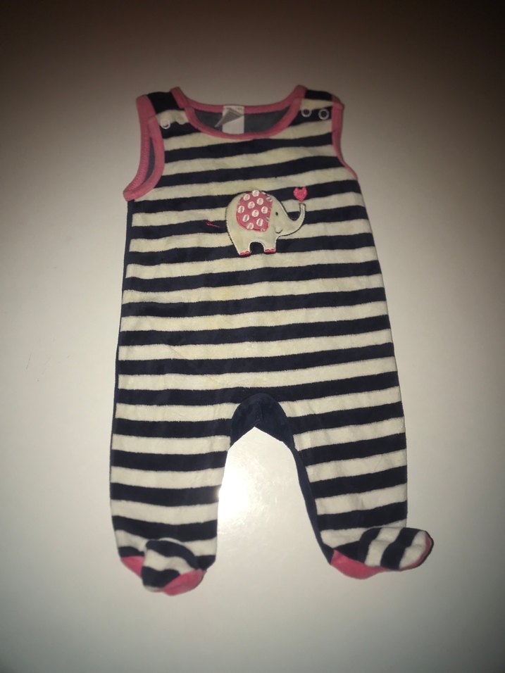 Renkli Çizgili Bebek Kız Tulum - Görsel 2