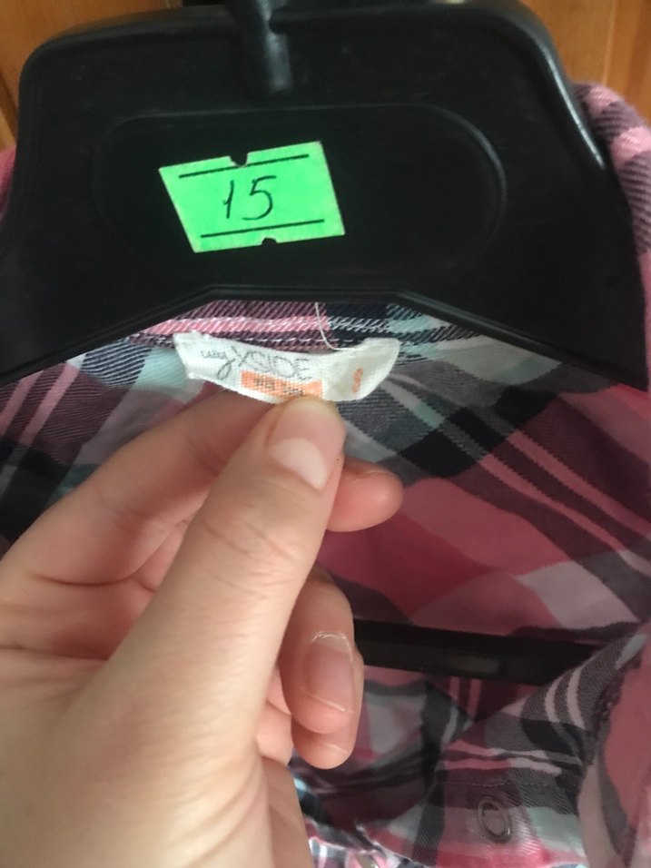 Hediyeli Pembe Kareli Düğmeli Uzun Kollu Gömlek - Görsel 4