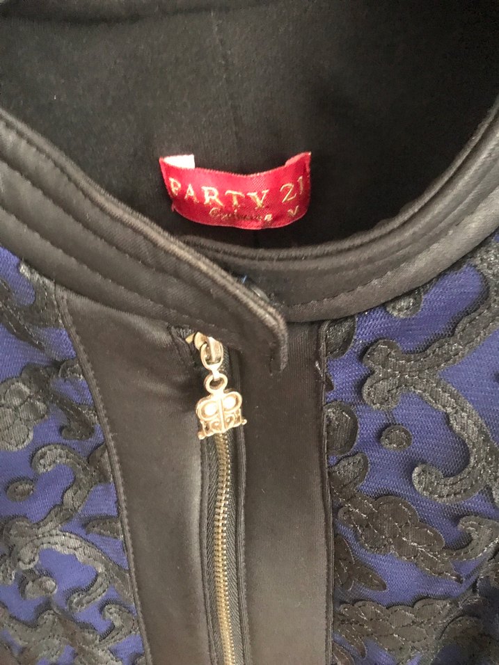 Kadın Lacivert Deri Biker Ceket - Görsel 3