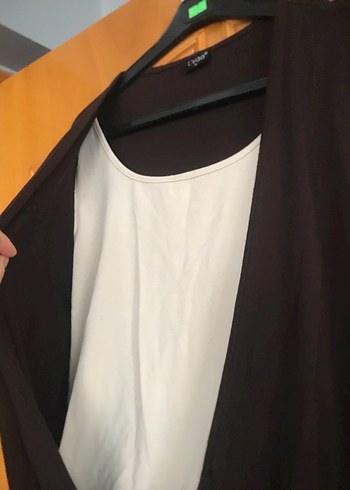 Kahverengi V Yaka Salaş Hamile Bluz - Görsel 2