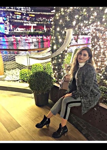 Gri Midi Kadın Ceket Düğmeli ve Gevşek Kesim - Görsel 2