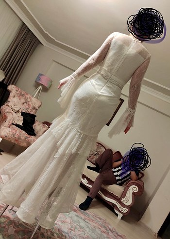 Vintage gelinlik nişanlık nikah elbisesi - Görsel 3