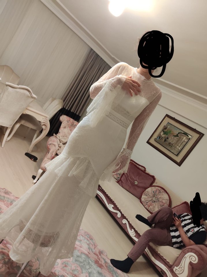 Vintage gelinlik nişanlık nikah elbisesi - Görsel 2